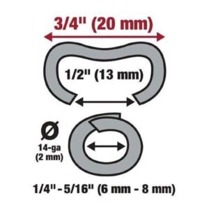 Malco HR2X 14 Gauge Galvanized Hog Shank Staples 3/4 in. x 1/2 in. (Box of 200) - Image 5