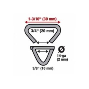 Malco HR4 14 Gauge Galvanized Hog Shank Staples 1-3/16 in. (Box of 500) - Image 5