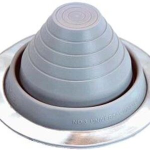 #9 Round Base GREY SILICONE Pipe Flashing - Image 1