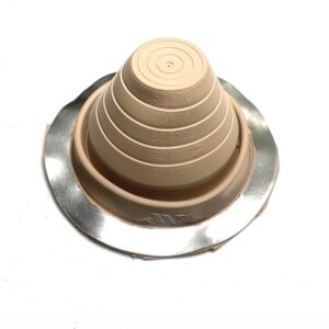 #3 Round Base TAN Pipe Flashing - Image 1