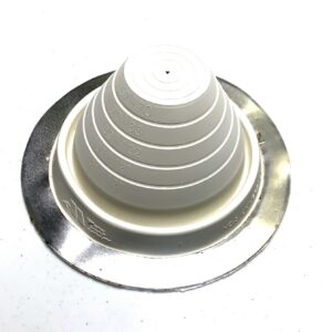 #3 Round Base WHITE Pipe Flashing - Image 1