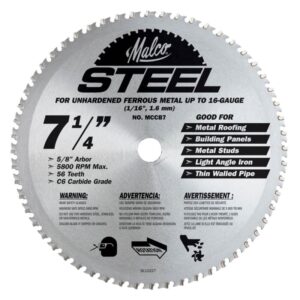 Malco Circular Saw Blade: Steel - MCCB7 - Image 1
